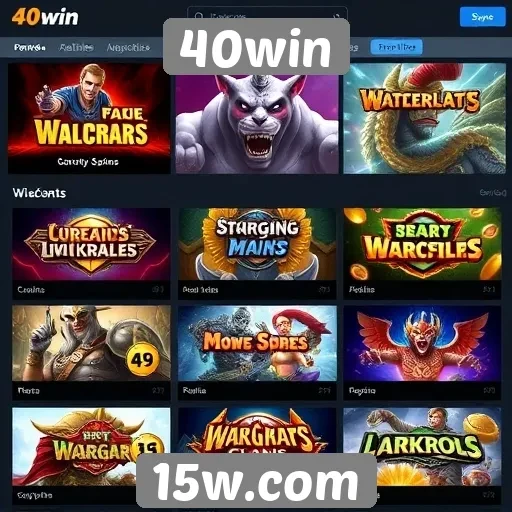 Análise das principais categorias de jogos no 40win